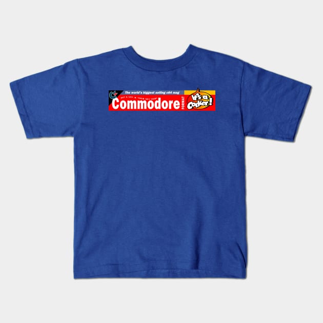 Commodore Format Retro Computer Gaming Kids T-Shirt by Meta Cortex